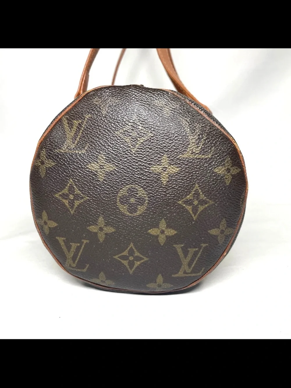 Louis Vuitton Monogram Brown & Tan Shoulder Barrel Bag with Pouch